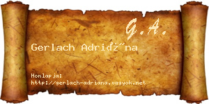Gerlach Adriána névjegykártya
